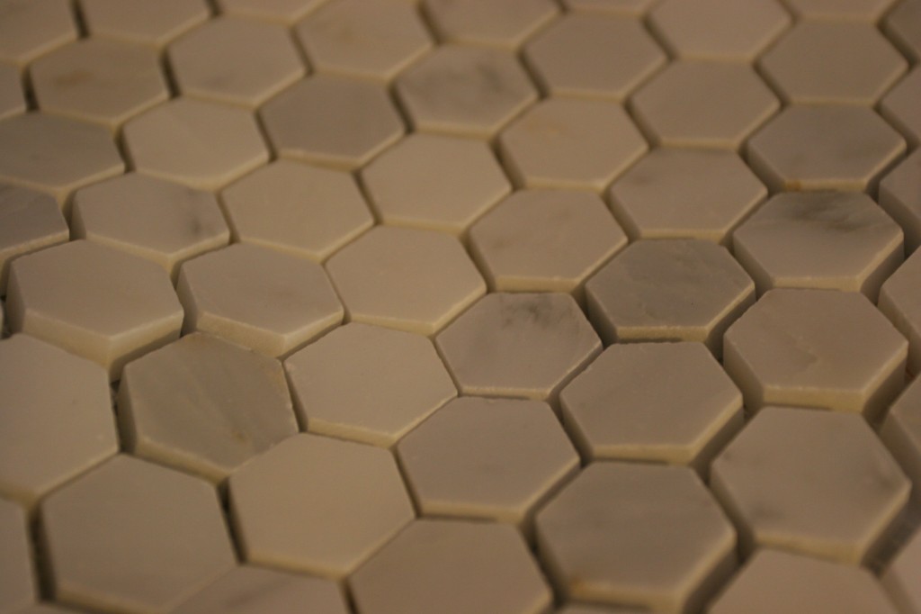 Hexagon+tile+shower