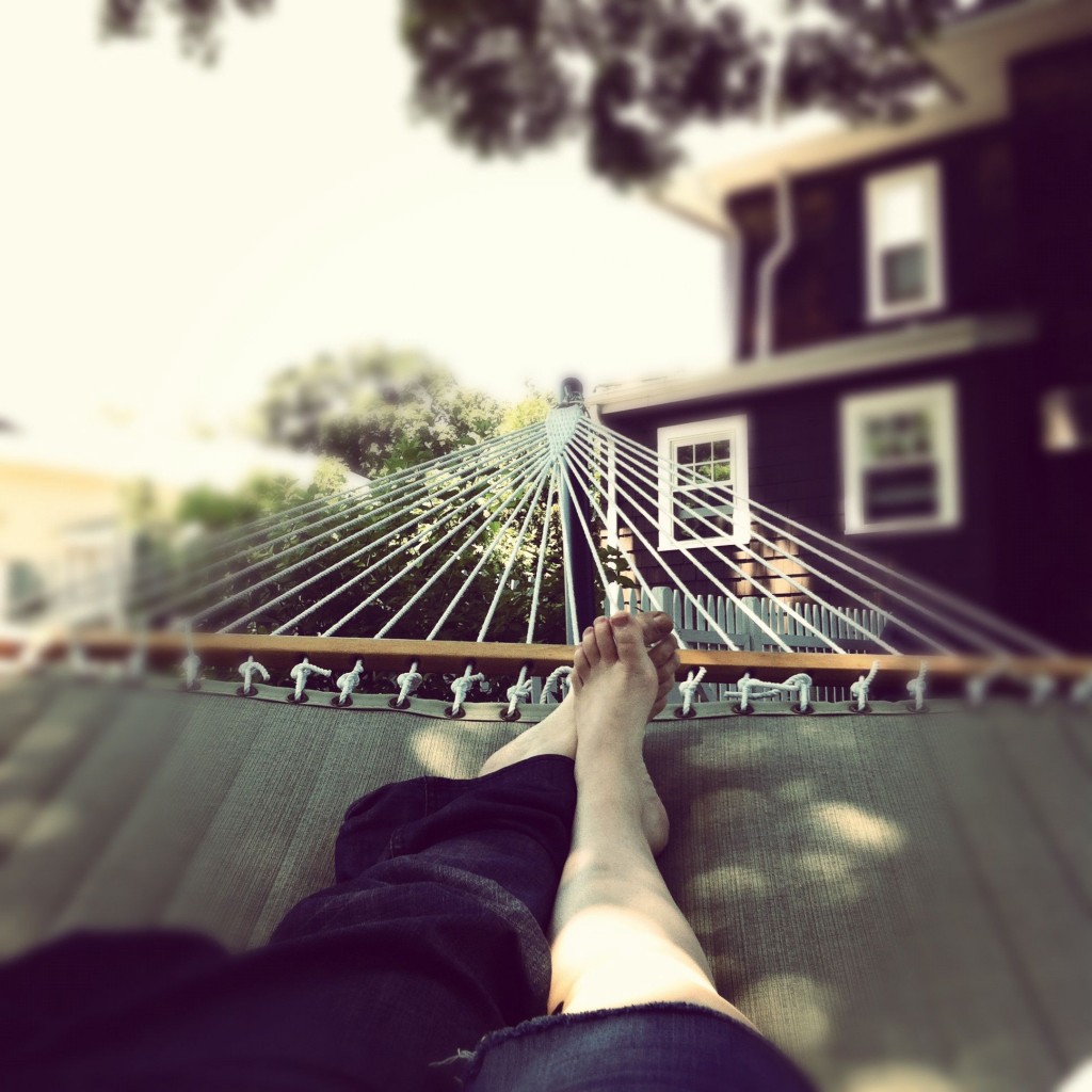 exhausted, behind on chores and responsibilities, and totally happy